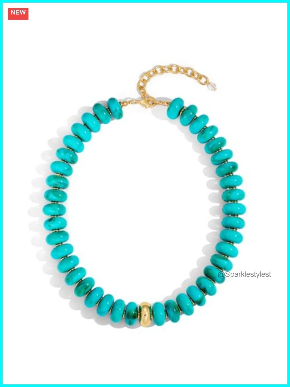 Gold Plated Beaded Choker Necklace Adjustable Statement Jewelry